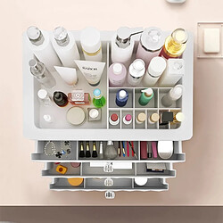 Avis Universal Boîte de rangement de cosmétiques trois tiroirs ornements de maquillage organisateur rouge à lèvres de bureau vernis à ongles récipient cosmétique coffret chaud | organisateur de maquillage