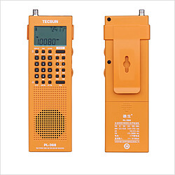 Universal Nouveau PL 368 micro portable DSP ETM ATS FM stéréo ondes moyennes et ondes courtes World Band stéréo radio 64 108 MHz |(Orange)