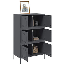 Acheter vidaXL Buffet haut anthracite 68x39x113 cm acier