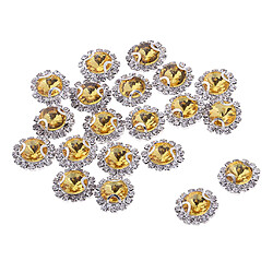 20pcs cousent sur des strass de verre cristal perles Flatback pour coudre 8mm or