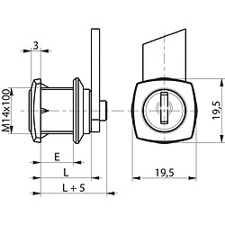 Batteuse type 16400-01 1/2 tour - RONIS - 16400-01