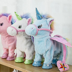 Universal VIP chant et marche en peluche électronique de licorne typink pas cher