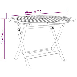 vidaXL Ensemble de salle à manger de jardin 5 pcs bois d'acacia solide pas cher