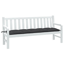 vidaXL Coussin de banc de jardin anthracite mélangé 180x50x7 cm tissu