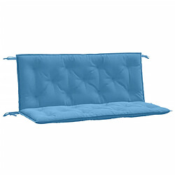 vidaXL Coussins de banc de jardin lot de 2 bleu mélangé tissu