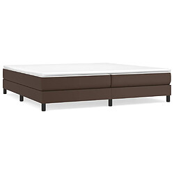 vidaXL Sommier à lattes de lit avec matelas Marron 200x200 cm