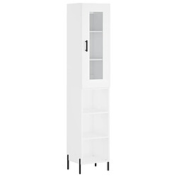 vidaXL Buffet haut Blanc 34,5x34x180 cm Bois d'ingénierie