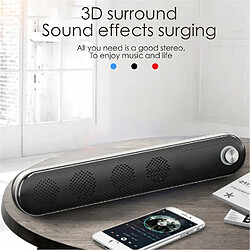 Universal Bluetooth Bluetooth Bluetooth Stéréo Basse Basse Subwoofer Multimedia Audio System En haut-parleurs (noir)