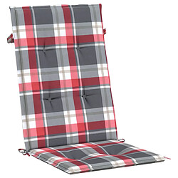 Acheter vidaXL Coussins de chaise de jardin à dossier haut lot de 2 120x50x3cm