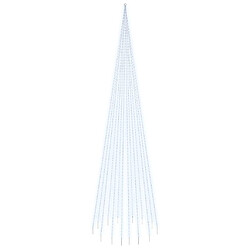 vidaXL Sapin de Noël sur mât de drapeau 1134 LED Blanc froid 800 cm