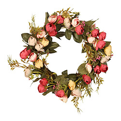 Avis Guirlande De Fleurs Artificielles De Rose Pour Le Mur De La Maison De Mariage De Décoration De Porte D'entrée Rouge