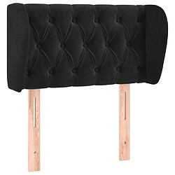 vidaXL Tête de lit avec oreilles Noir 83x23x78/88 cm Velours