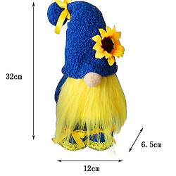 Universal 32 cm Helianthus Annuus Doll Kawaii Elf Plance Toys décorations en peluche sans visage décoration de personnes âgées