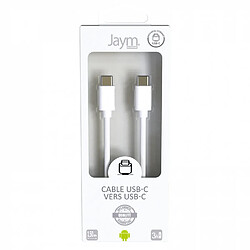 Acheter Jaym Câble USB-C vers Type-C 3A - 1,5 mètres - Collection POP - Blanc