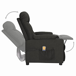 Acheter vidaXL Fauteuil de massage Noir Tissu