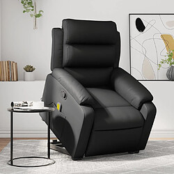 Maison Chic Fauteuil Relax pour salon, Fauteuil inclinable de massage Noir Similicuir -GKD74199