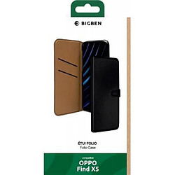 Bigben Etui Folio Wallet noir avec languette de fermeture pour Oppo Find X5