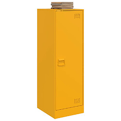 Avis vidaXL Buffet jaune moutarde 34,5x39x107 cm acier