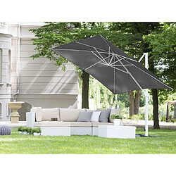 Acheter Beliani Parasol de jardin carré 250 x 250 cm gris foncé MONZA