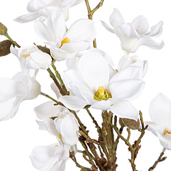 BigBuy Home Plante décorative Polyester Polyéthylène Fer 30 x 30 x 60 cm Magnolia