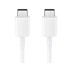 Samsung Câble USB-C vers USB-C 3A Charge 25W et Synchronisation 1,2m Blanc