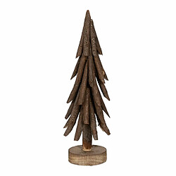 BigBuy Christmas Sapin de Noël Marron Bois de paulownia 21 x 21 x 60 cm