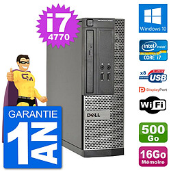 PC Dell Optiplex 3020 SFF i7-4770 RAM 16Go Disque Dur 500Go Windows 10 Wifi - Occasion