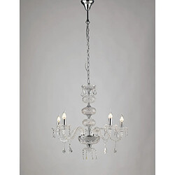 Avis Fan Europe Chandelier sans abats jours Incanto 5 ampoules Verre,cristal Chrome