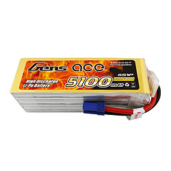 Accu Lipo Gens ace 5100mAh 80C 22.2V 6S1P Prise EC5