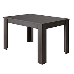 Pegane Table de repas extensible coloris Gris cendré en mélamine avec plateau - Dim : 78 x 140 x 90 cm