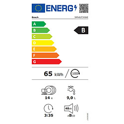 Lave-vaisselle 60cm 14 couverts 40db tout intégrable - SMV6ZCX06E - BOSCH