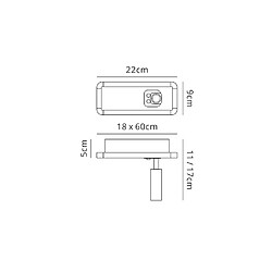 Luminaire Center Applique murale Ibiza Single Head avec Backlit Ampoules 10W LED blanc 4000K, 700lm,