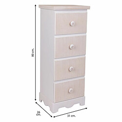 Acheter Caisson à Tiroirs Alexandra House Living Blanc Bois MDF 26 x 80 x 31 cm