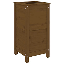 Maison Chic Jardinière,Bac à fleurs - pot de fleur marron miel 40x40x78 cm bois massif de pin -GKD68430