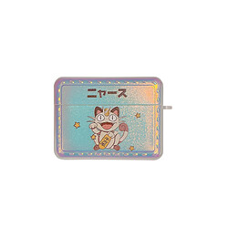 GUPBOO Airpods Coque Housse Étui Protecteur Compatible pour AirPods 3-Manga japonais chat miaou chanceux mignon