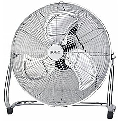 Sogo ventilateur de sol chromé de 50 cm 170W gris