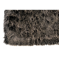 Dansmamaison Tapis Fourrure Longs Gris/Noir/Blanc