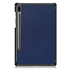 Avis Etui en PU triple pli bleu pour votre Samsung Galaxy Tab S6 T860/T865