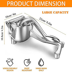 Universal Extrudeuse à main - Extrudeuse à citron, Extrudeuse à main à grumes, Extrudeuse à main à fruits.(Argent)