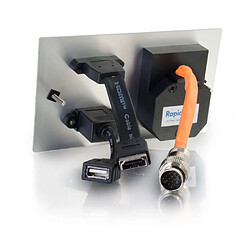 Cables To Go C2G 87120 prise de courant VGA + 3,5 mm + USB 2.0 + 3 x RCA Aluminium