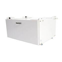 Decoshop26 Meuble bas pour machine à laver avec tiroir avec tiroir 33 x 61 x 52 cm acier blanc 04_0007833