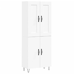 vidaXL Buffet haut Blanc 69,5x34x180 cm Bois d'ingénierie