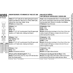 Simplicity 8355 OS (Taille Unique) fenêtre Treatments-Fits Windows 39 1/5,1 cm de Large x 160 cm, Blanc pas cher