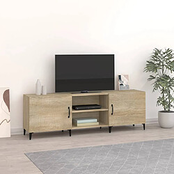 Maison Chic Meuble TV scandinave - Banc TV pour salon chêne sonoma 150x30x50 cm bois d'ingénierie -MN73170