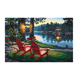 5d diamant peinture broderie point de croix kit décoration lac paysage