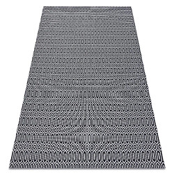 RUGSX Tapis CASA ECO SIZAL BOHO - Noir et Gris