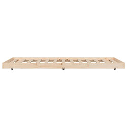 Maison Chic Lit adulte - Lit simple Cadre de lit,Structure du lit Contemporain 100x200 cm bois de pin massif -MN42235 pas cher