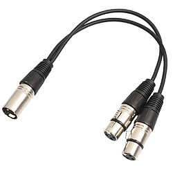 Avis Y Splitter Câble Audio Xlr 3 Broches Xlr Audio Mâle à Double Cordon Femelle à 3 Broches