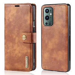 Dg.Ming Etui en PU + TPU Détachable 2-en-1 marron pour votre OnePlus 9 Pro