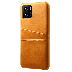 Coque en TPU + PU anti-griffes avec porte-cartes, orange pour votre Vivo Y15s